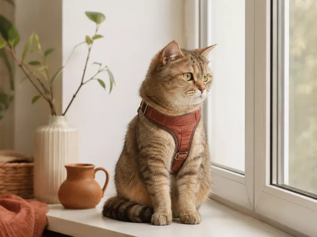 Шлейка для кота: как приучить и зачем нужна