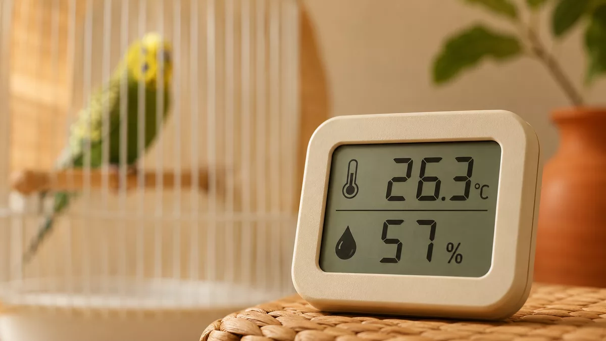 Temperatura i volohist dlia papuhy