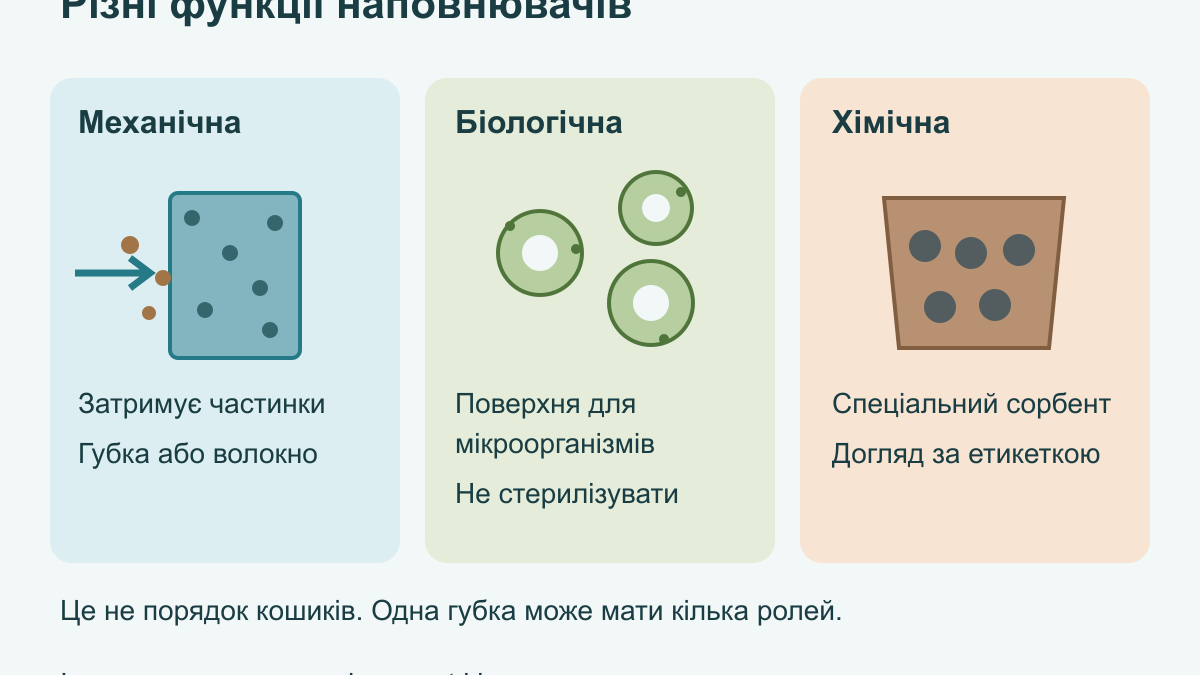Як чистити акваріумний фільтр і доглядати за наповнювачами